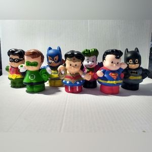 7 DC Little People Characters.